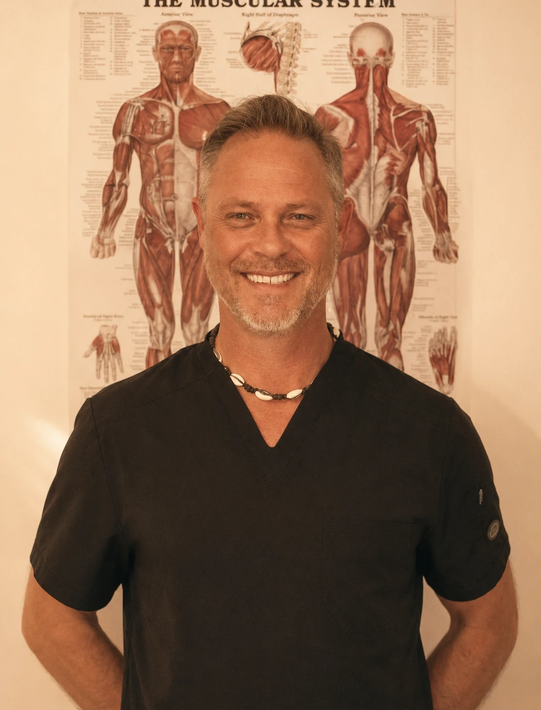 Craig, the licensed massage therapist, in the Punta Gorda studio.
